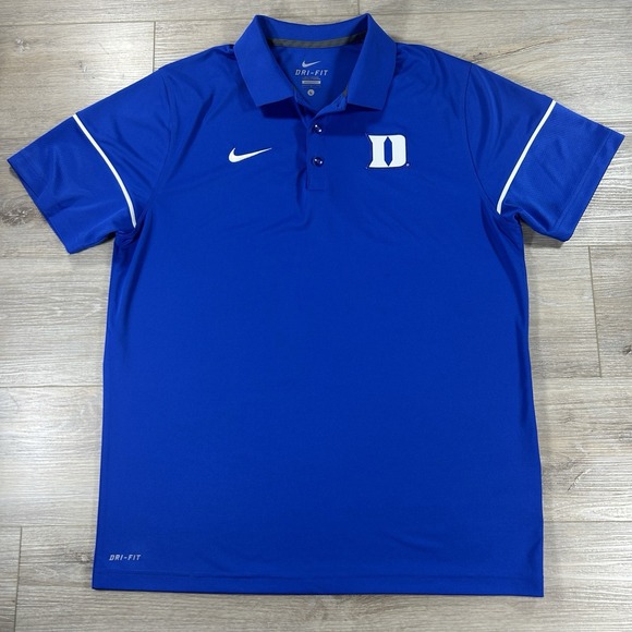 Nike Other - Nike Dri-Fit‎ Men's Large Duke Blue Devils Performance Golf Polo Shirt
